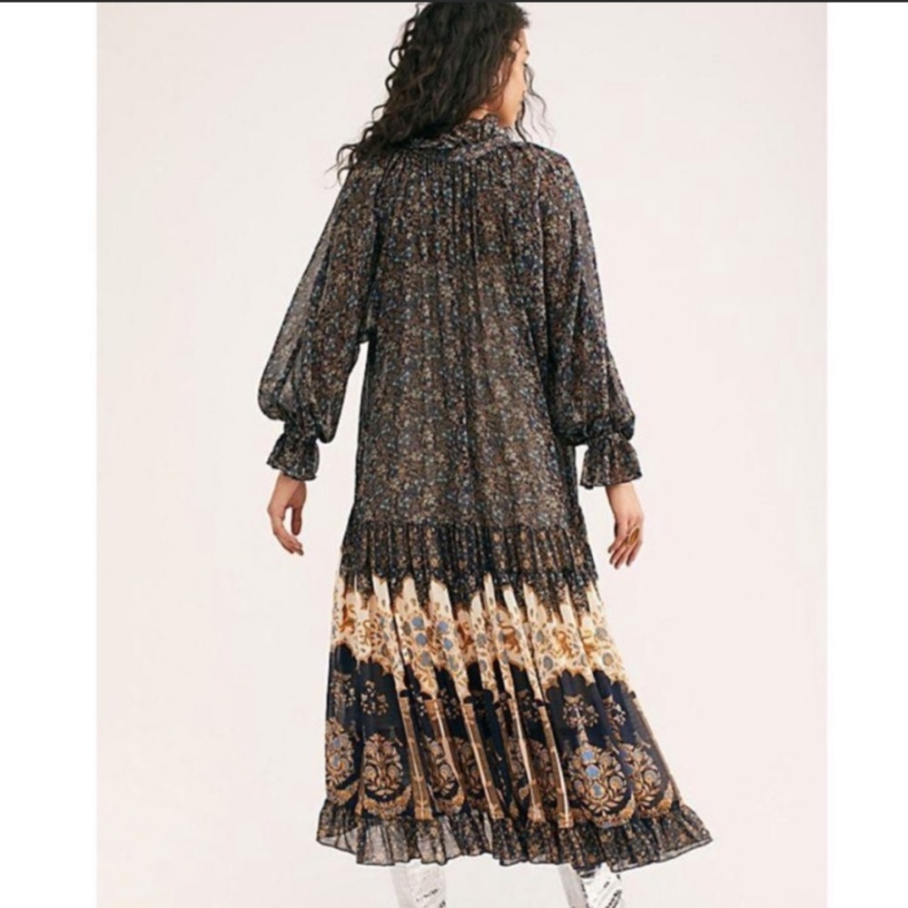 NWT Free People Feeling Groovy Maxi dress Midnight combo xs